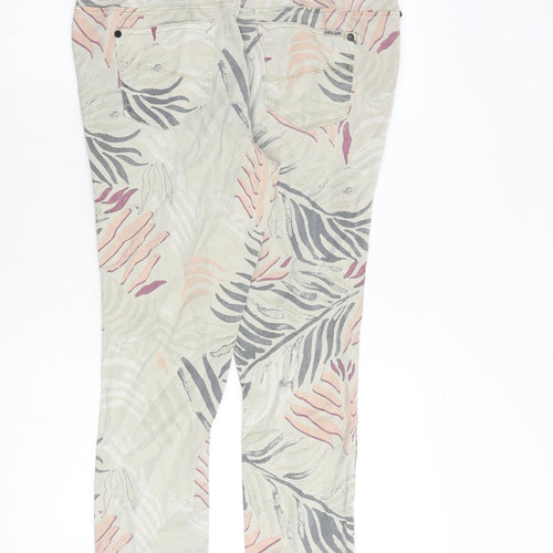 Garcia Jeans Womens Multicoloured Geometric Cotton Skinny Jeans Size 30 in L27 in Regular Zip