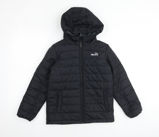 Peter Storm Boys Black Puffer Jacket Jacket Size 9-10 Years Zip