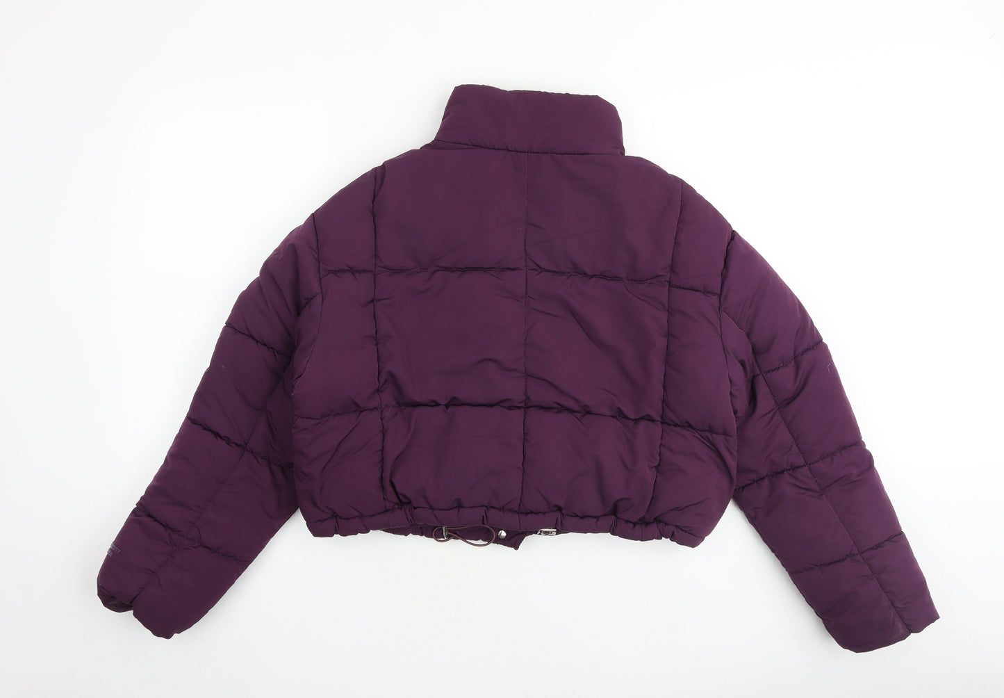 Bershka Womens Purple Puffer Jacket Jacket Size M Snap
