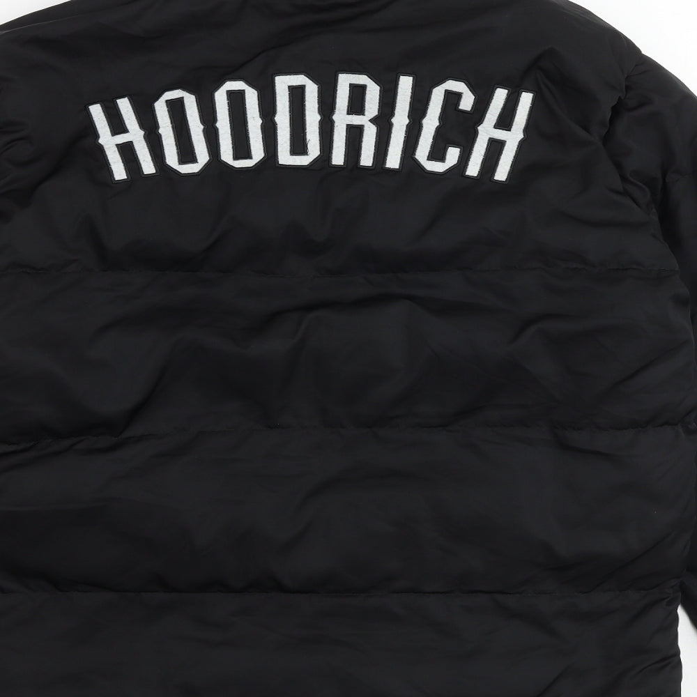 Hoodrich Mens Black Puffer Jacket Jacket Size L Zip