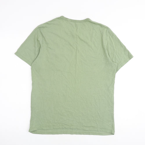Levi's Mens Green Cotton T-Shirt Size M Round Neck
