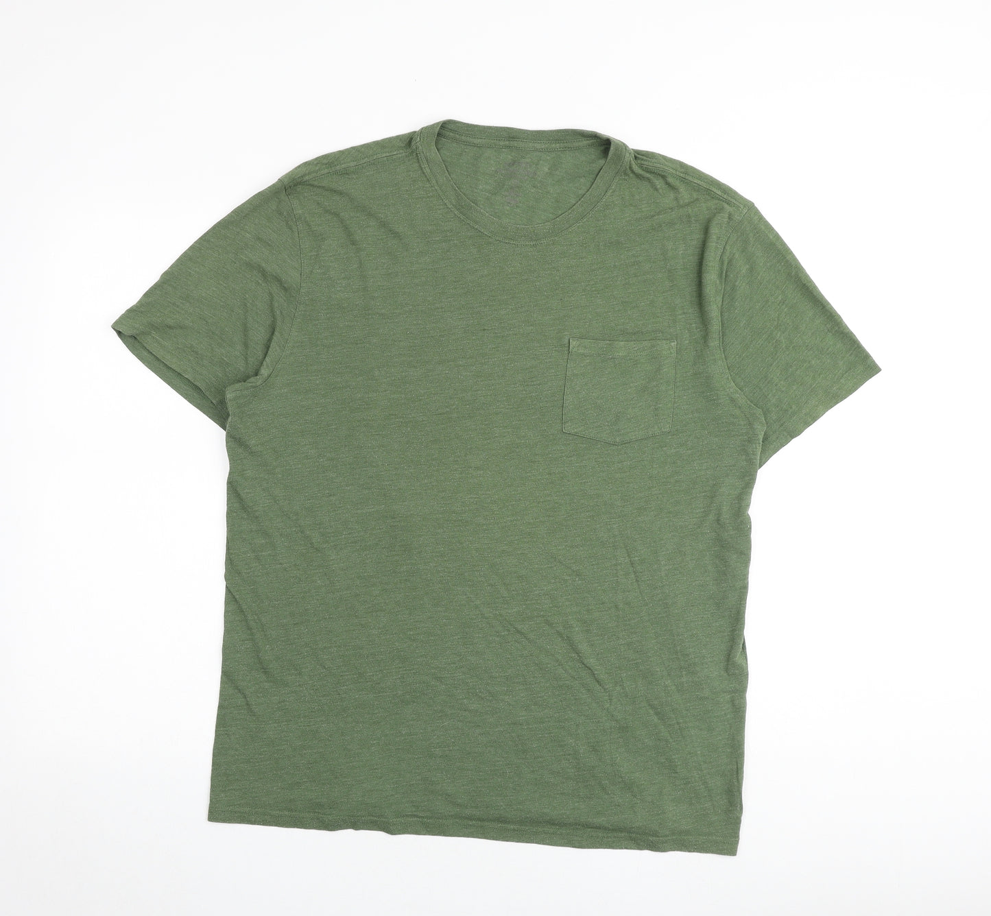 Gap Mens Green Polyester T-Shirt Size L Round Neck