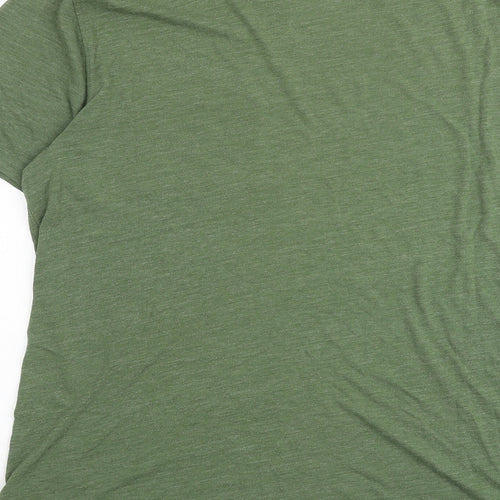 Gap Mens Green Polyester T-Shirt Size L Round Neck