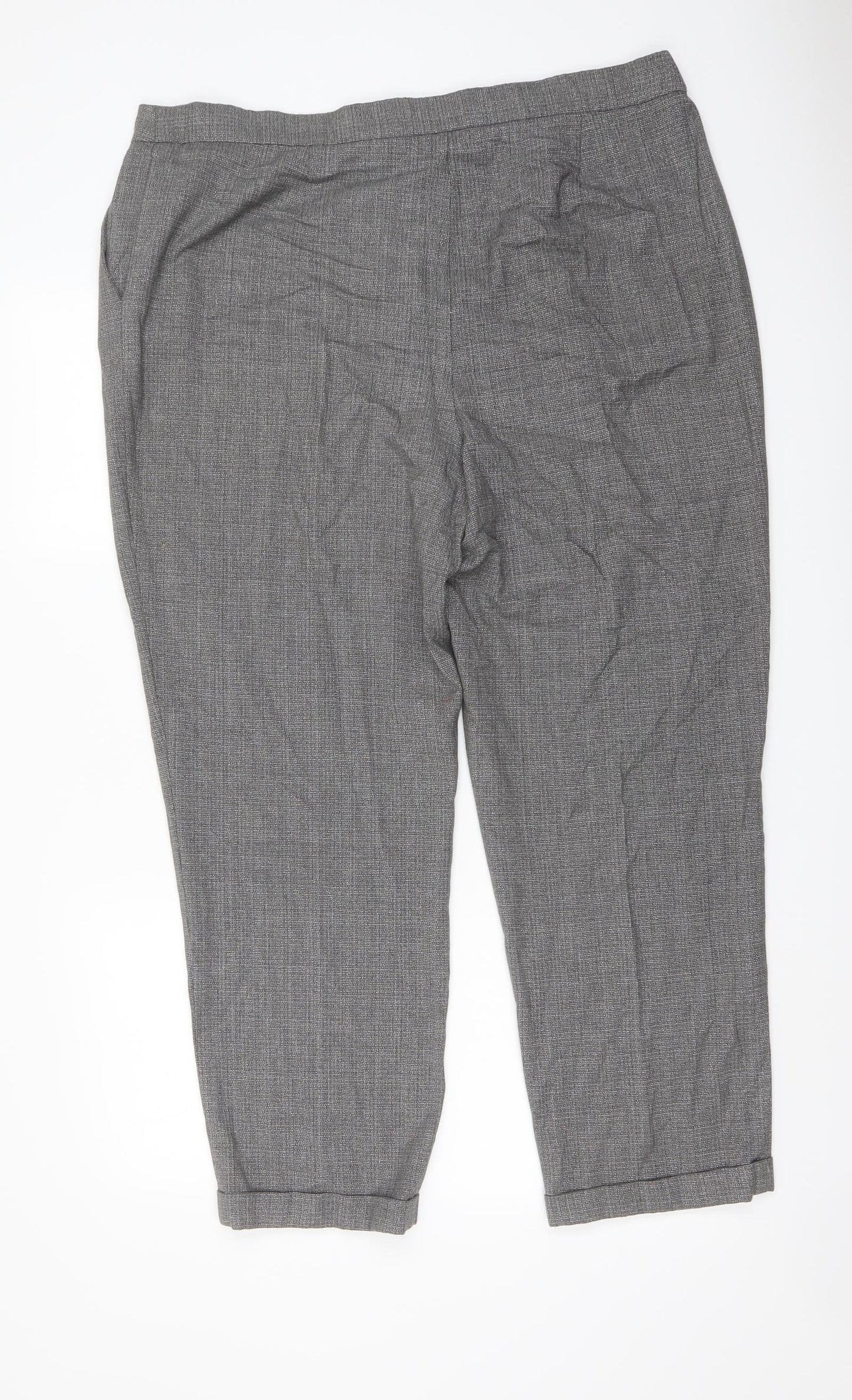 So Fabulous Womens Grey Polyester Carrot Trousers Size 18 L27 in Regular