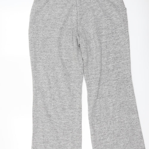 Marks and Spencer Womens Grey Polyester Jogger Trousers Size 12 L27 in Regular Drawstring