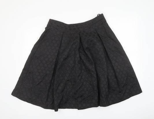 Jonathan Saunders Womens Black Polka Dot Cotton Tulip Skirt Size 14 Zip