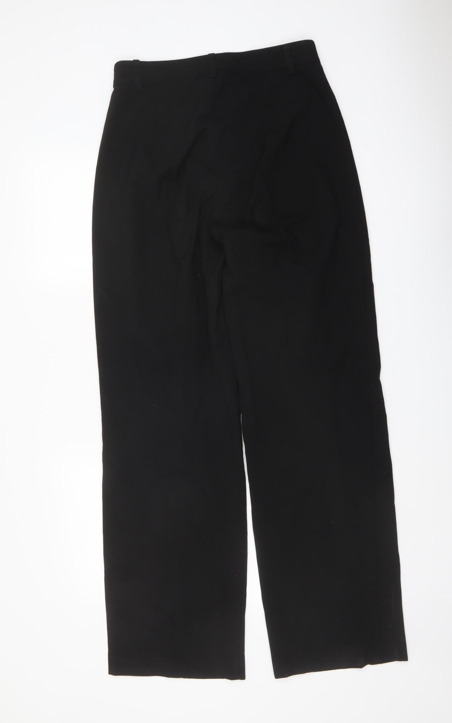 Pull&Bear Womens Black Polyester Trousers Size L L31 in Regular Button