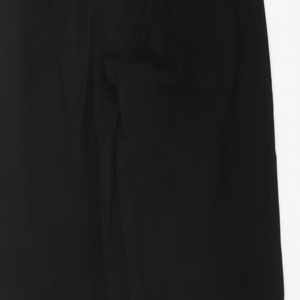 Pull&Bear Womens Black Polyester Trousers Size L L31 in Regular Button