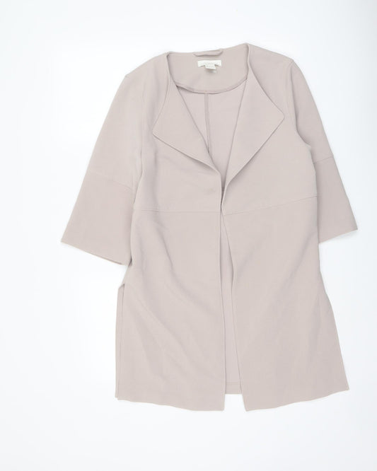 H&M Womens Beige Overcoat Coat Size 6