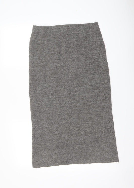 Zara Womens Grey Cotton Bandage Skirt Size M