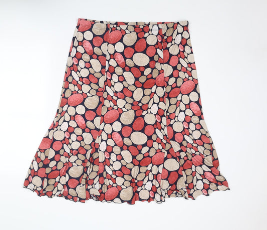 Sarah Hamilton Womens Multicoloured Geometric Polyester Swing Skirt Size 20