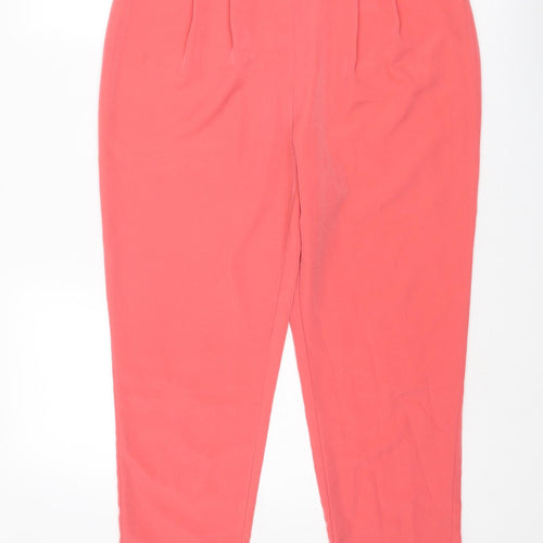 Aphorism Womens Pink Polyester Carrot Trousers Size M L36 in Regular Zip