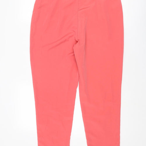 Aphorism Womens Pink Polyester Carrot Trousers Size M L36 in Regular Zip