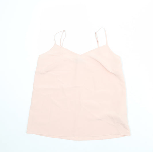 Marks and Spencer Womens Pink Polyester Camisole Tank Size 8 V-Neck