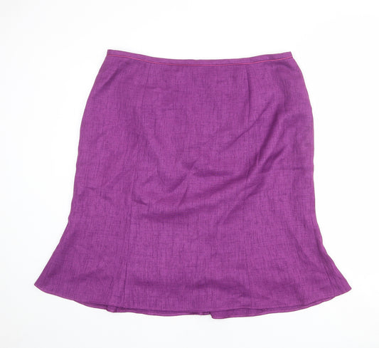 Autonomy Womens Purple Polyester Trumpet Skirt Size 20 Zip