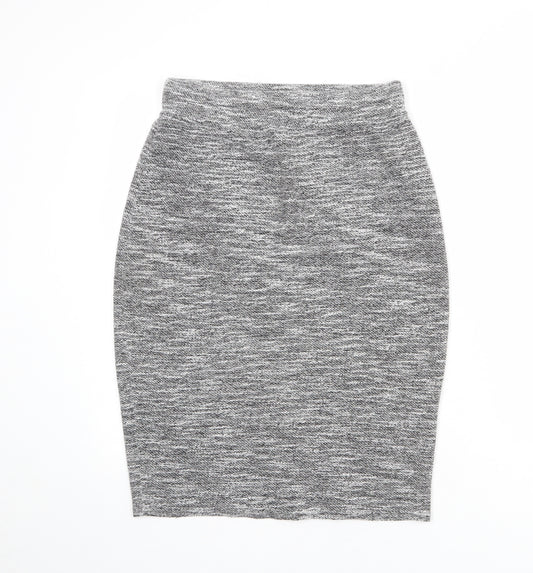 New Look Womens Grey Polyester Bandage Skirt Size 14