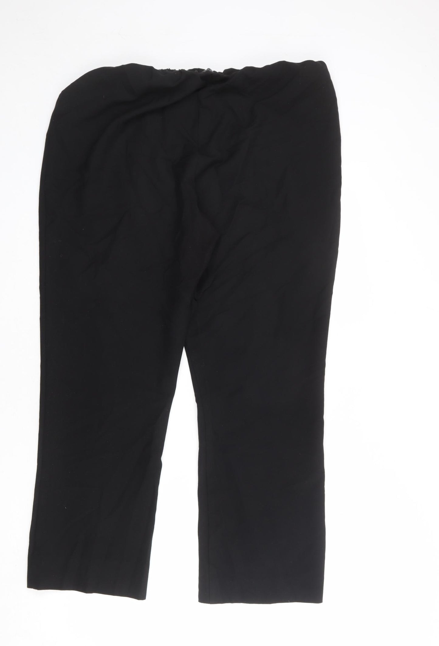 Bonmarché Womens Black Polyester Trousers Size 16 L28 in Regular