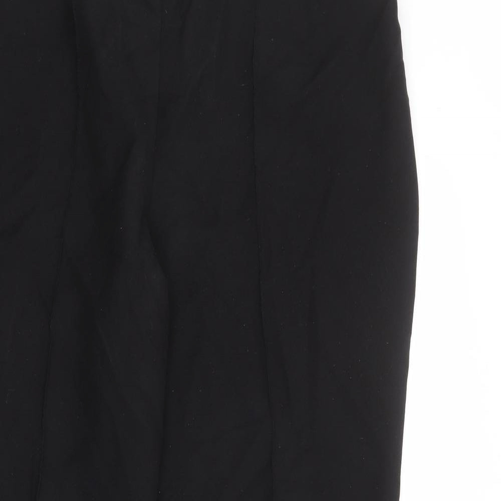 Bonmarché Womens Black Polyester Trousers Size 16 L28 in Regular