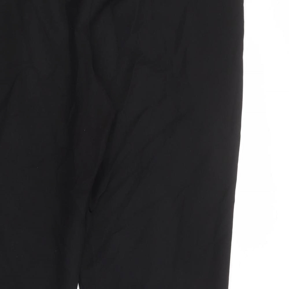 Bonmarché Womens Black Polyester Trousers Size 16 L28 in Regular