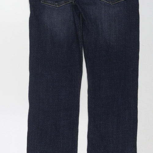 Gap Girls Blue Cotton Straight Jeans Size 13 Years L28 in Regular Zip