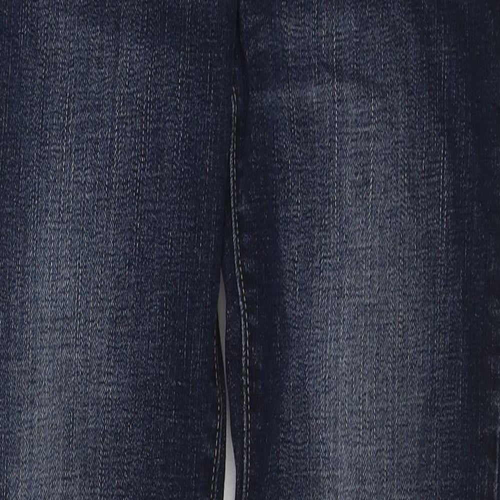 Gap Girls Blue Cotton Straight Jeans Size 13 Years L28 in Regular Zip