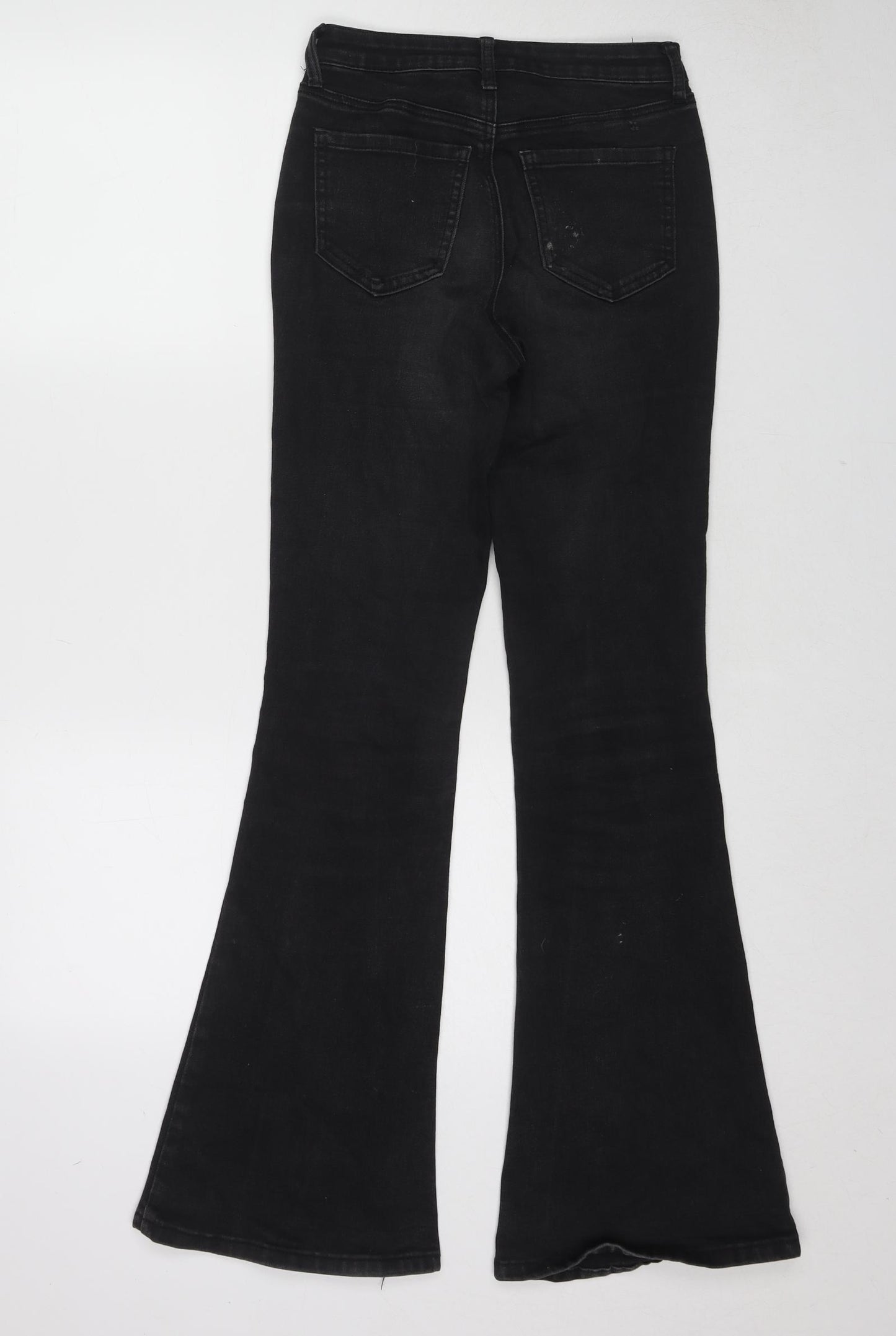 ABOUND Womens Black Cotton Flared Jeans Size 25 in L31 in Regular Zip