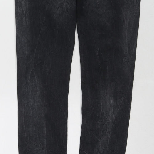 Zara Womens Black Cotton Skinny Jeans Size 10 L30 in Regular Zip
