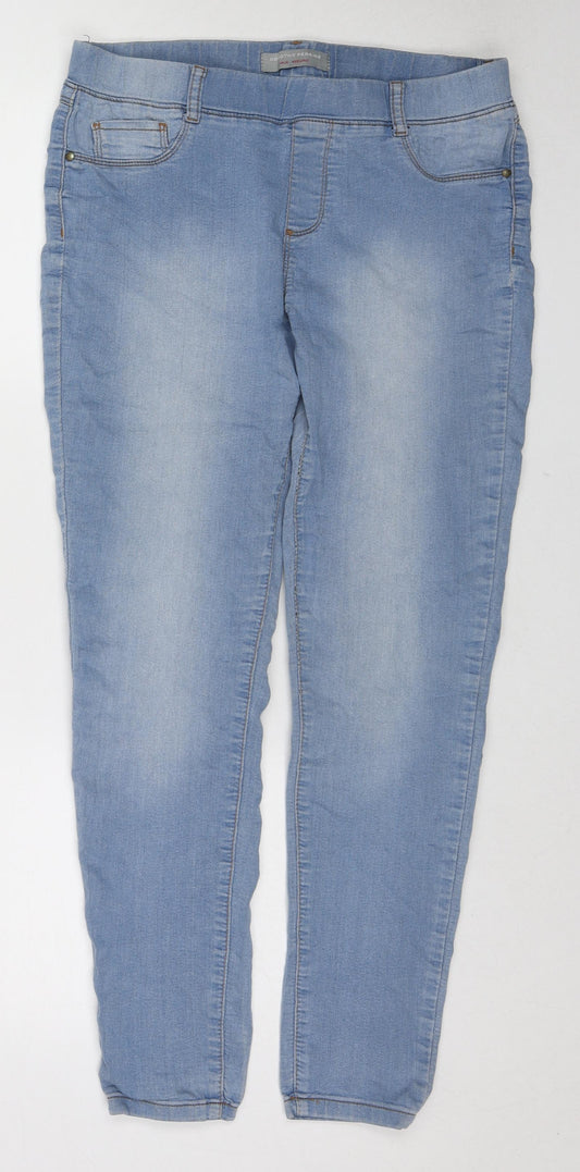 Dorothy Perkins Womens Blue Cotton Jegging Jeans Size 14 L28 in Regular