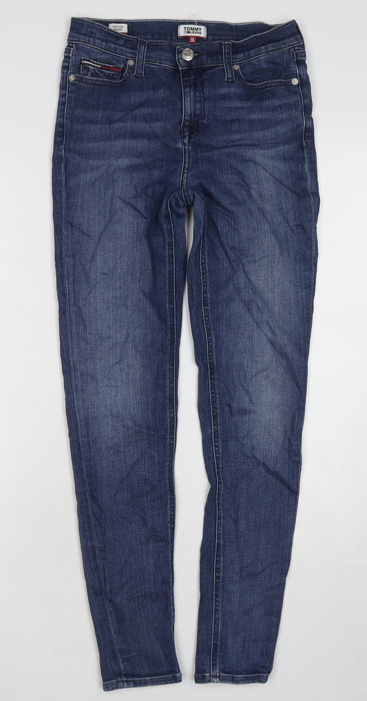 Tommy Hilfiger Womens Blue Cotton Skinny Jeans Size 26 L30 in Regular Zip