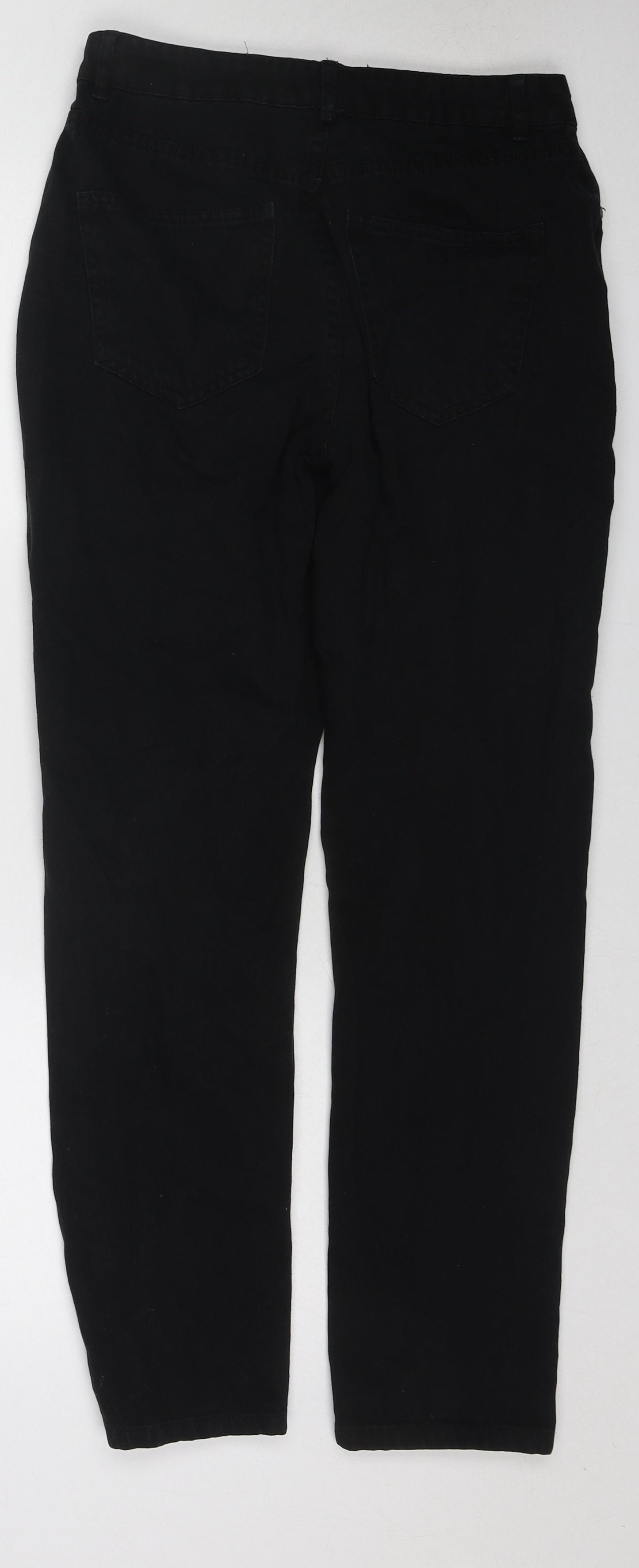 Noisy may Womens Black Cotton Straight Jeans Size 29 in L30 in Regular Zip