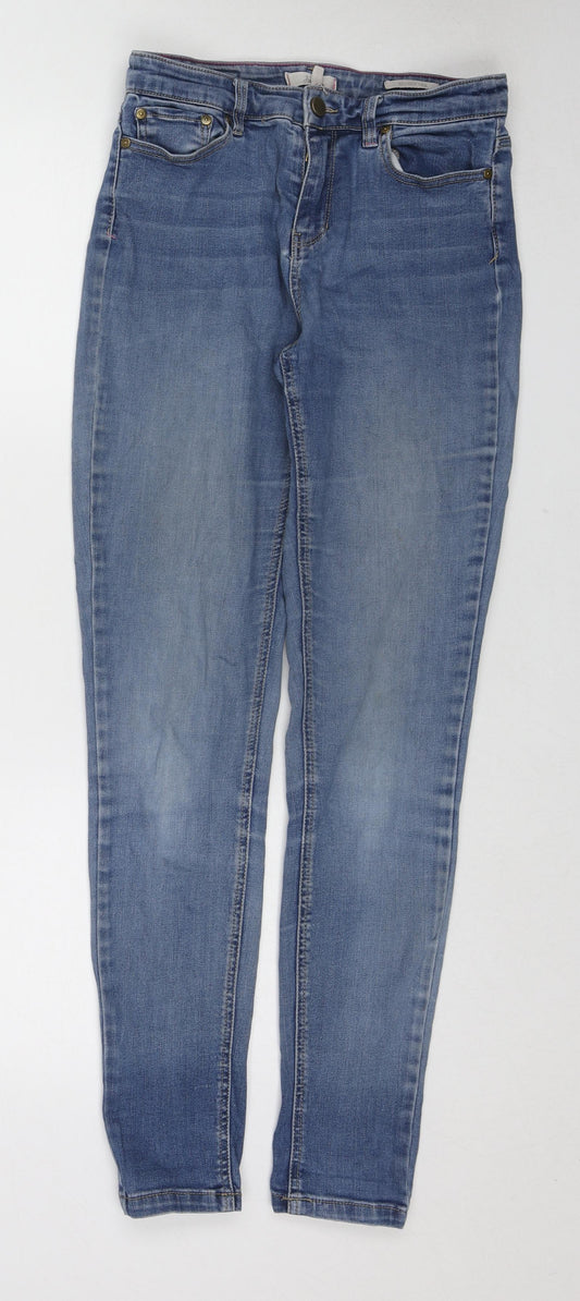 Joules Womens Blue Cotton Skinny Jeans Size 10 L29 in Regular Zip