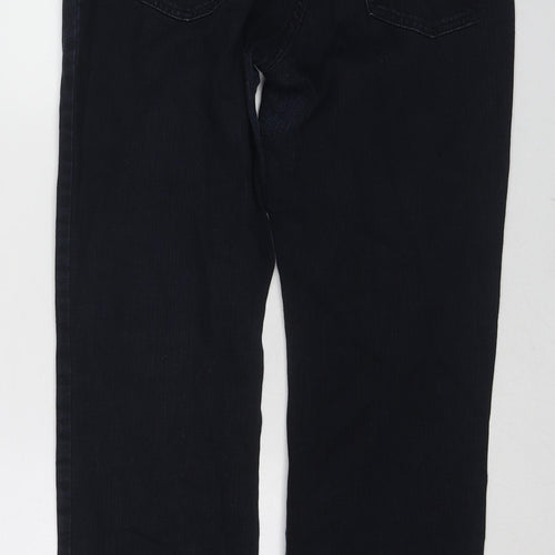 1884 Womens Blue Cotton Straight Jeans Size 16 L26 in Regular Zip