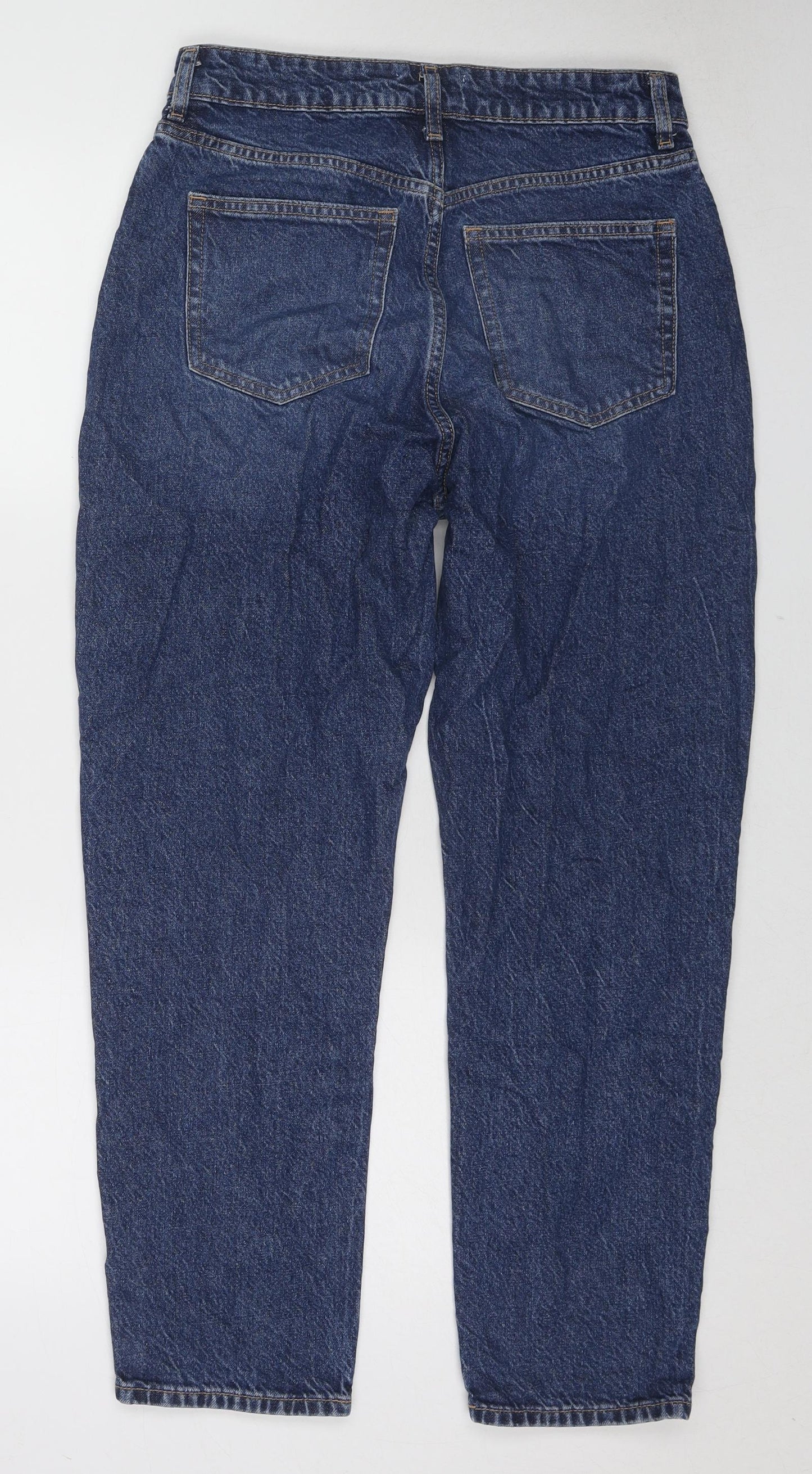 H&M Womens Blue Cotton Tapered Jeans Size 30 in L27 in Regular Zip