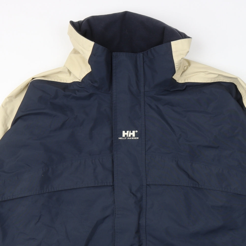 Helly Hansen Mens Blue Windbreaker Jacket Size L Zip