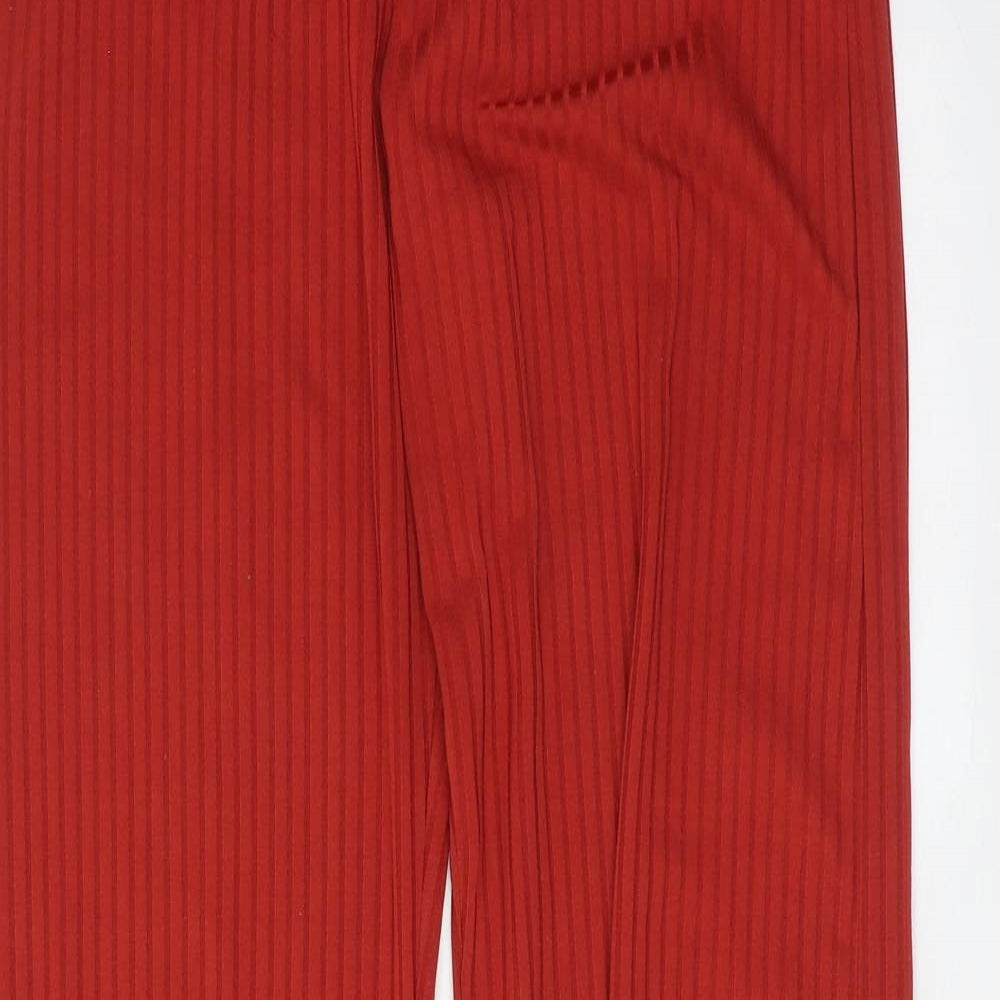 COLLUSION Womens Red Polyester Jogger Trousers Size 8 L33 in Regular