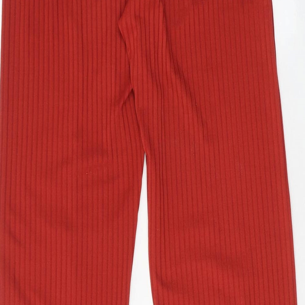 COLLUSION Womens Red Polyester Jogger Trousers Size 8 L33 in Regular