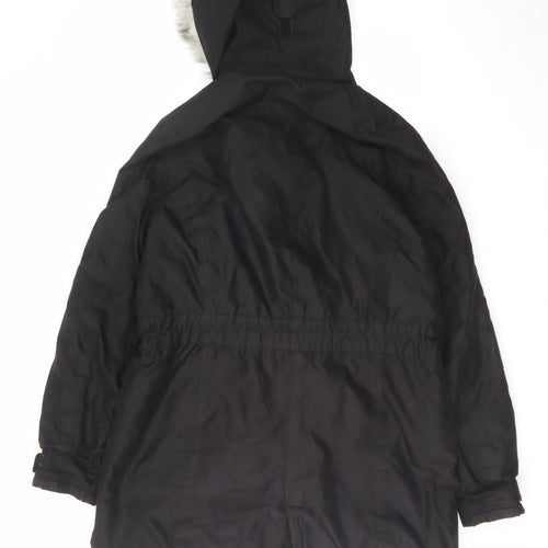 Gelert Womens Black Parka Coat Size 18 Zip