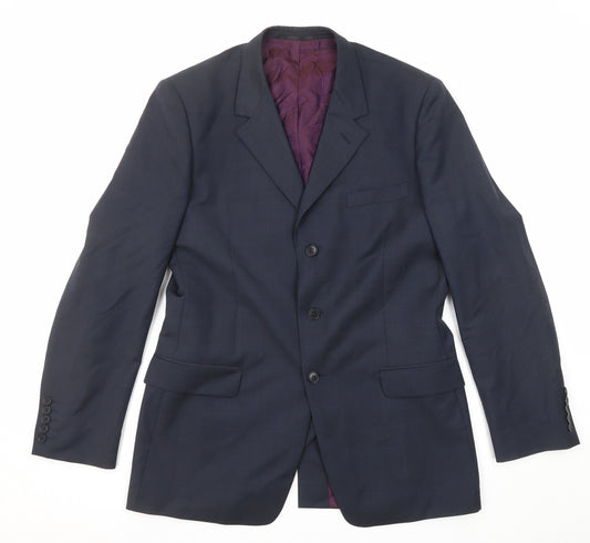 Paul Smith Mens Blue Wool Jacket Suit Jacket Size 40 Regular - Five-Button Sleeve