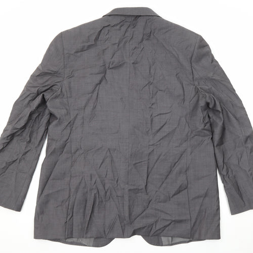 Autograph Mens Grey Polyester Jacket Suit Jacket Size 46 Regular