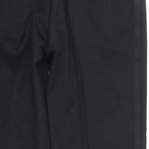 Magee Mens Black Wool Dress Pants Trousers Size 34 in L31 in Regular Zip - Taped sides