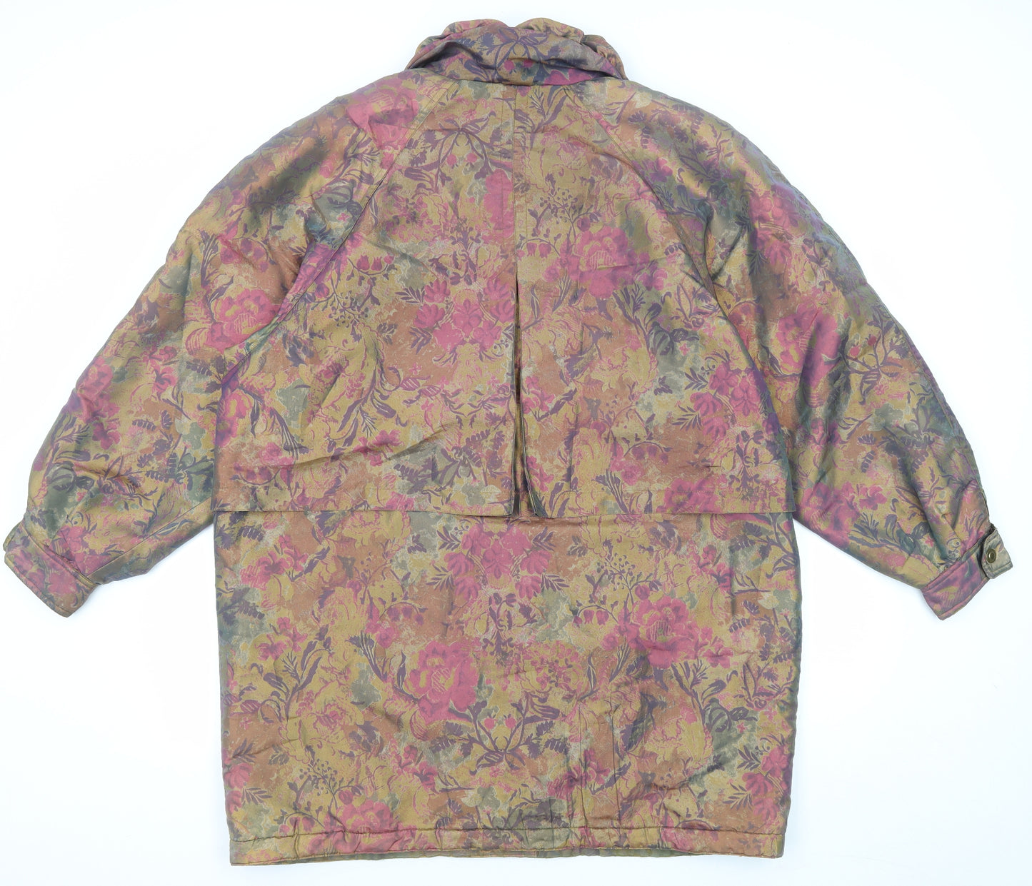Richards Womens Multicoloured Floral Overcoat Coat Size XL Zip