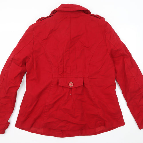 Dorothy Perkins Womens Red Jacket Size 16 Button