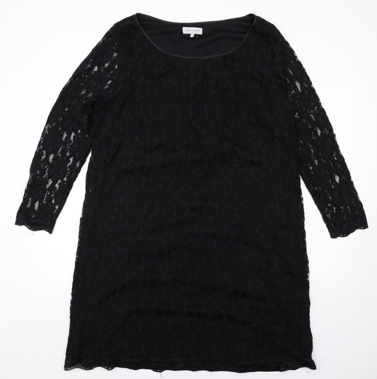 Rogers + Rogers Womens Black Polyester A-Line Size 20 Round Neck Pullover