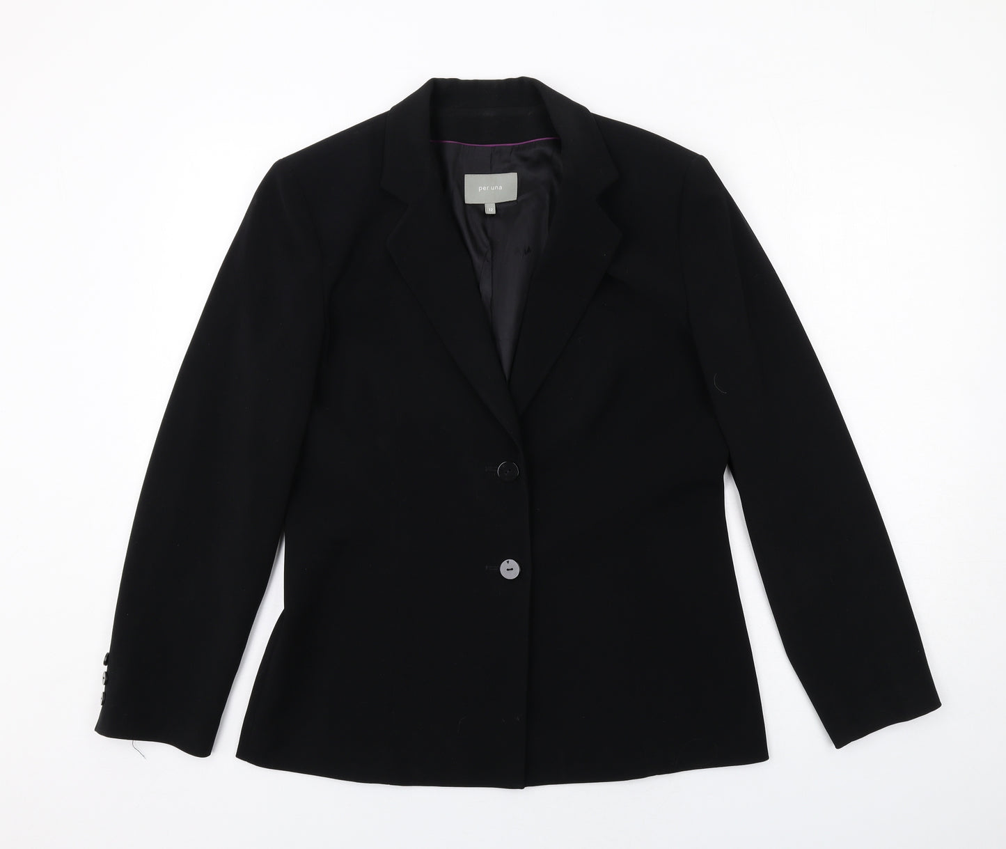 Per Una Womens Black Polyester Jacket Blazer Size 12