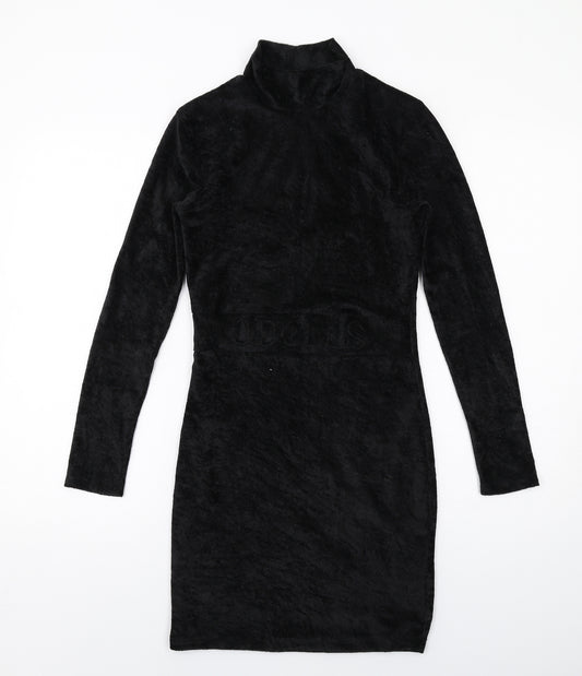 ODOLLS Womens Black Polyester Shift Size 8 Mock Neck Pullover