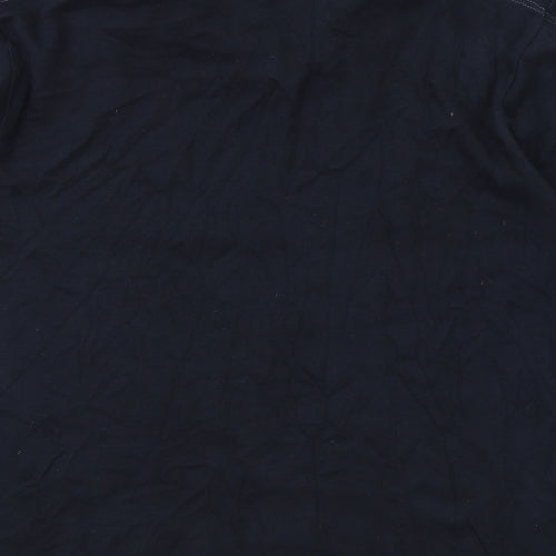 Reebok Mens Black Cotton T-Shirt Size M Collared