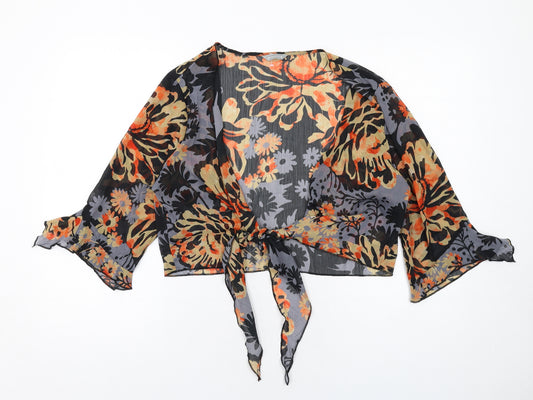 Per Una Womens Multicoloured Floral Polyester Wrap Blouse Size 18 V-Neck