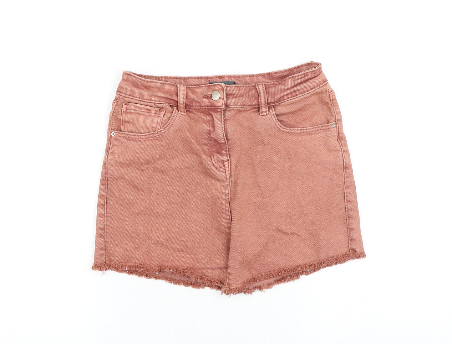 /Denim Womens Pink Cotton Cut-Off Shorts Size 10 L3 in Regular Zip