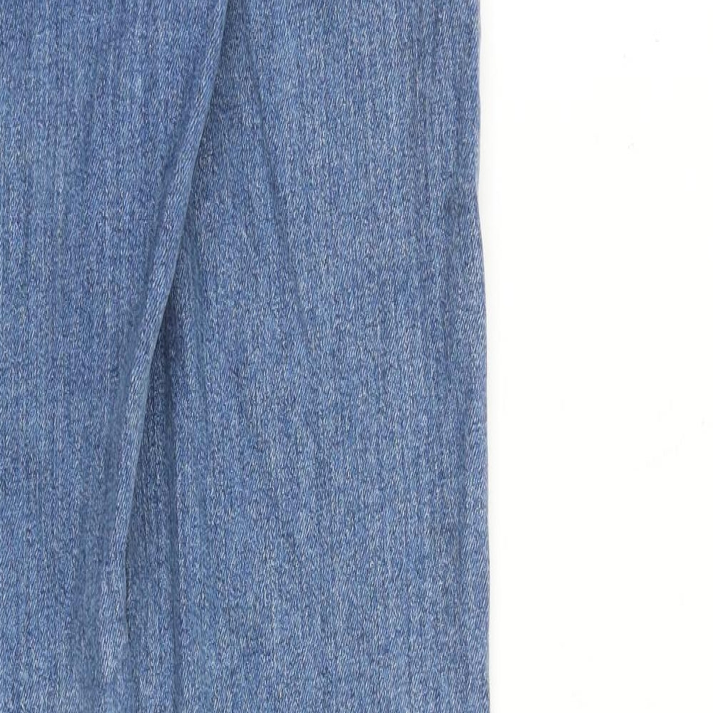 ASOS Mens Blue Cotton Straight Jeans Size 28 in L32 in Slim Zip