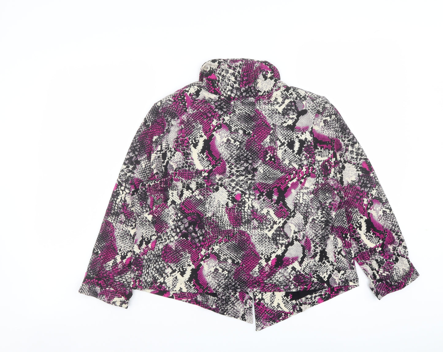 Marks and Spencer Womens Purple Animal Print Jacket Size 14 - Snake Print